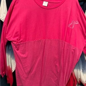 Women's Hot Pink Two-Tone Long Sleeve Top